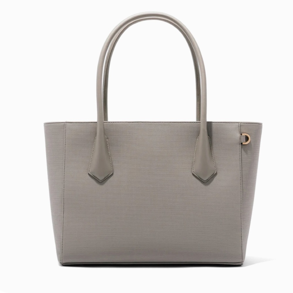 Dagne Dover Signature Tote in Bleecker Blush Laptop Bag Vegan Leather Trim